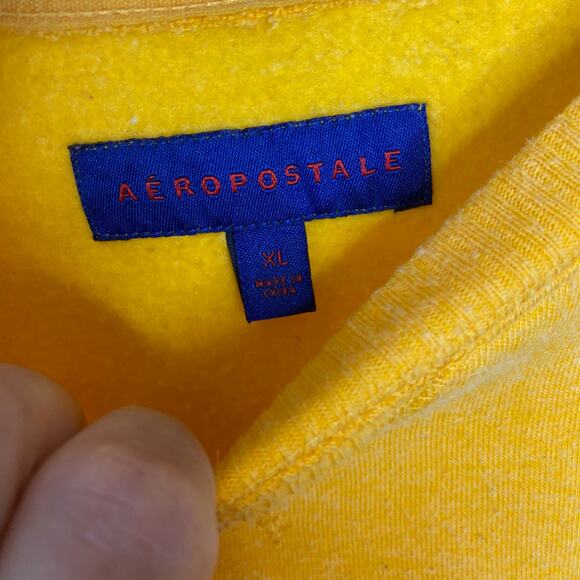 Aeropostale "Love Drunk" Yellow crewneck sweatshirt size XL - Picture 6 of 7